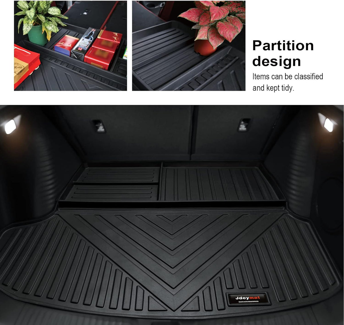 Jdeymat Car Floor Mats and Cargo Trunk Liner Compatible for Honda HR-V 2023 - 2024