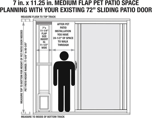 Ideal Pet Products Medium Modular Patio Pet Door, White