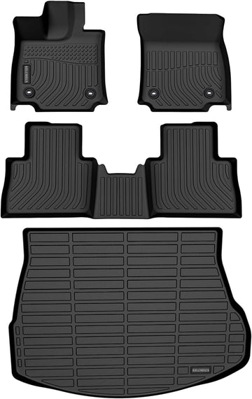 KELCSEECS Floor Mats & Cargo Liner Custom for Lexus  NX 2022 - 2025 ,All Weather Protection TPE Floor Liners Front& Rear Row Full Set NX Accessories Black