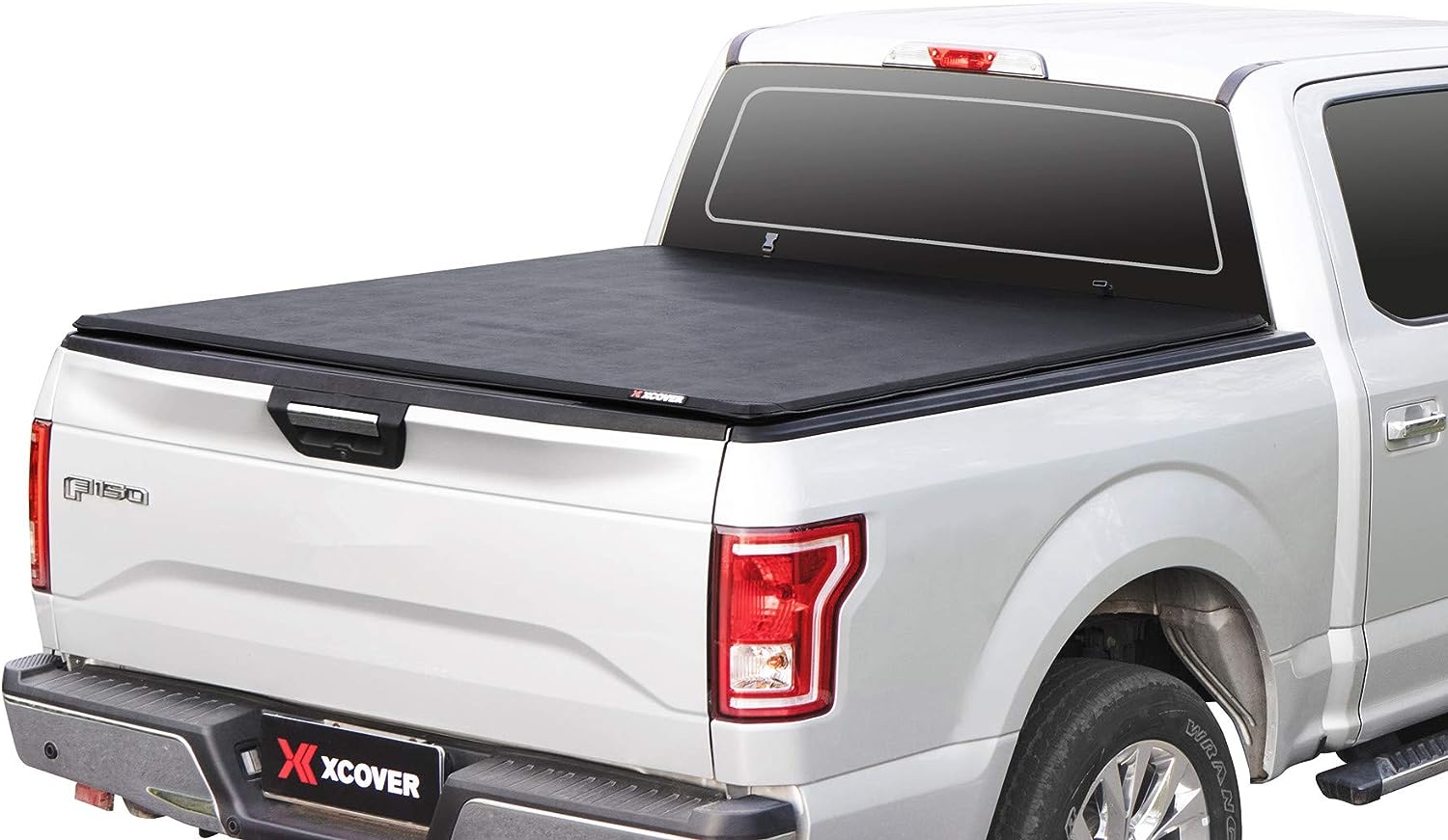 X XCOVER Soft Locking Roll Up Tonneau Cover, Compatible with 2015-2023 F150 Pickup 6.5 Ft Styleside Bed