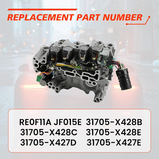 YDMON RE0F11A JF015E CVT Transmission Valve Body, Compatible with Nissan Sentra Versa 2013-2019 1.6L 1.8L, Automotive Transmission Valve Body With Solenoid Replaces Part 31705-X428E 31705-X428B