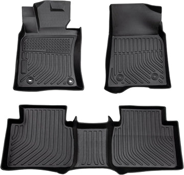 All Weather Floor Mats Compatible with Toyota Camry 8th 2018-2024 (Not for Hybrid & 2020-2024 AWD Model) Custom Fit Car Floor Liners Front Rear Anti-Slip Odorless Waterproof