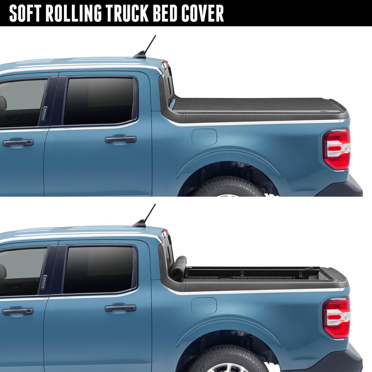 TruXedo Lo Pro Soft Roll-up Truck Bed Tonneau Cover | 597701 | fits 15-19 Ford F-150 5&#39;6&quot; Bed