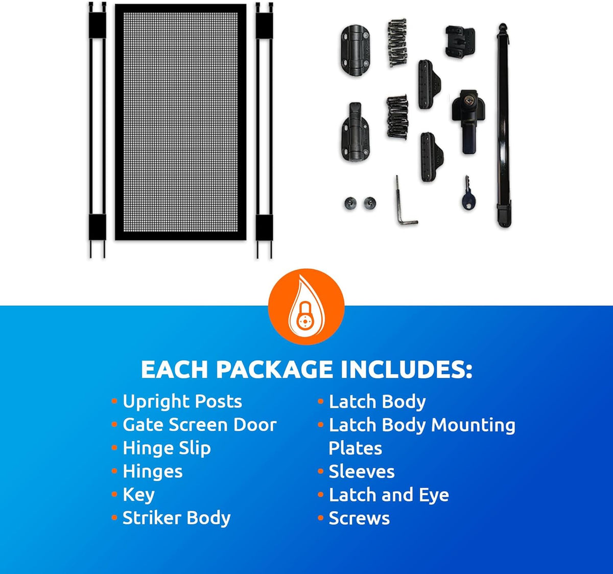 Pool Fence DIY by Life Saver Self-Closing Gate Kit, Black