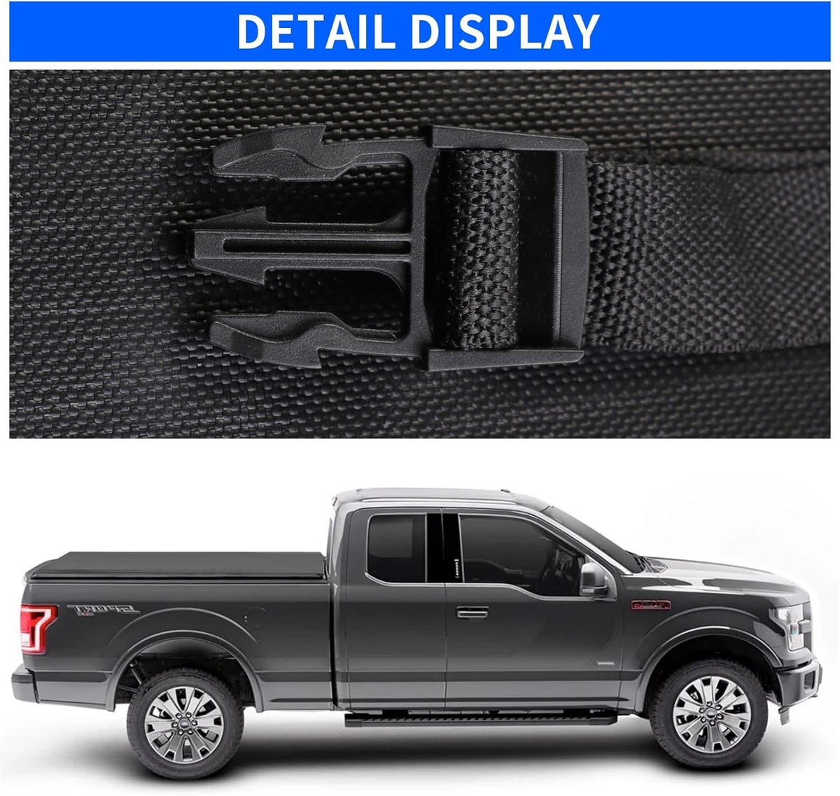 OKSTENCK Soft Roll Up Truck Bed Tonneau Cover Compatible with 2009-2018 Dodge Ram 1500 | 2019-2022 Classic ONLY|Without RamBox, 5&#39;7&quot;