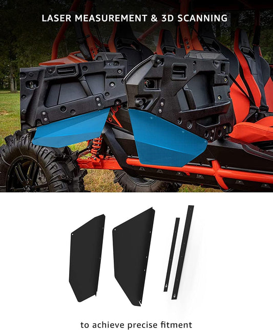A & UTV PRO Lower Door Panels, Aluminum Bottom Half Lower Door Inserts, Compatible with 2020 2021 2022 2023 Honda Talon 1000x4 (4 Doors) Accessories, Heavy Duty, Black