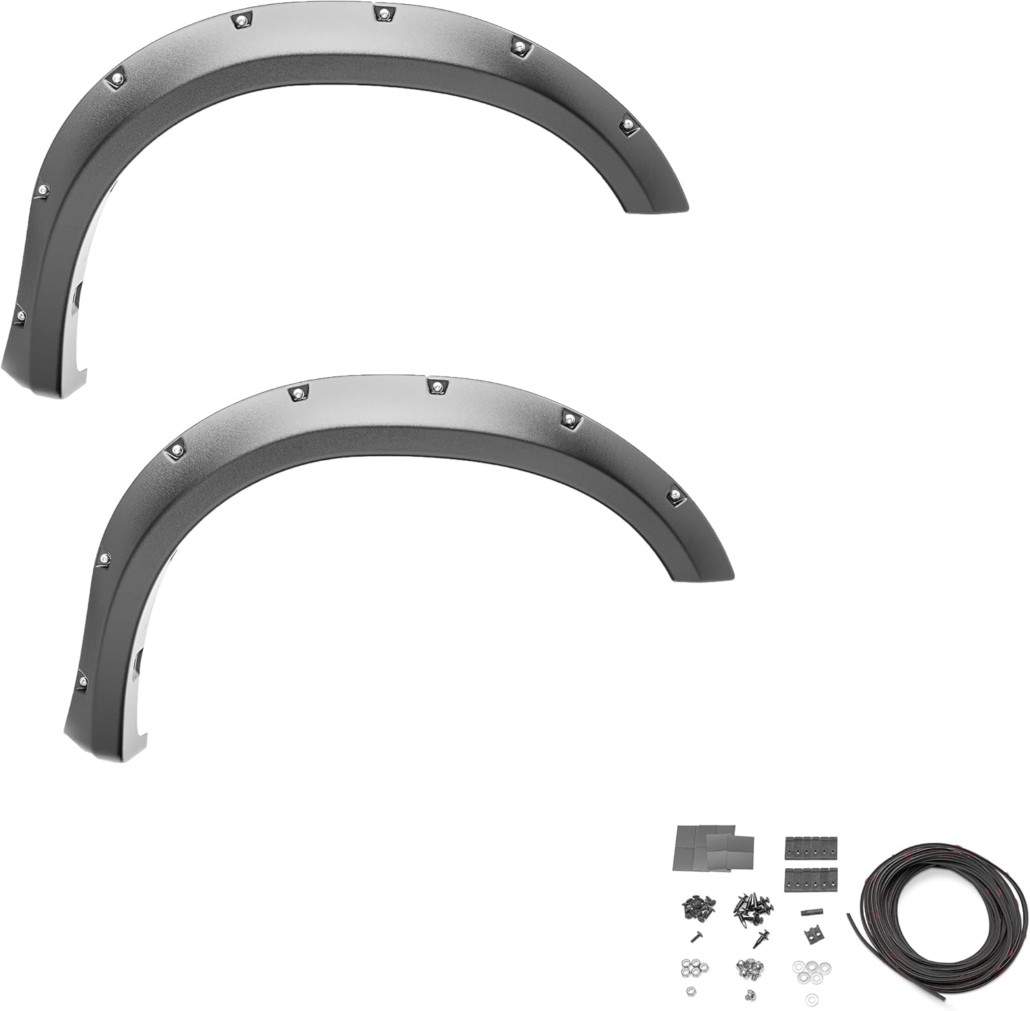 Bushwacker Front Pocket Style Fender Flares For 2007-18 Jeep Wrangler JK 2 Door & Unlimited 4 Door Models