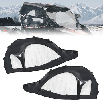 KEMIMOTO Upper Doors Soft Cab Enclosures 2 Upper Windows Compatible with CFmoto ZForce 950 H.O 2022-2024, ZForce 950 Sport 2020-2022 Upgrade Fit with Side Mirrors and Windshields