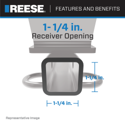 REESE Class 1 Trailer Hitch, 1-1/4 Inch Square Receiver, Black, Compatible with Pontiac Vibe : Toyota Matrix PART NO 77183