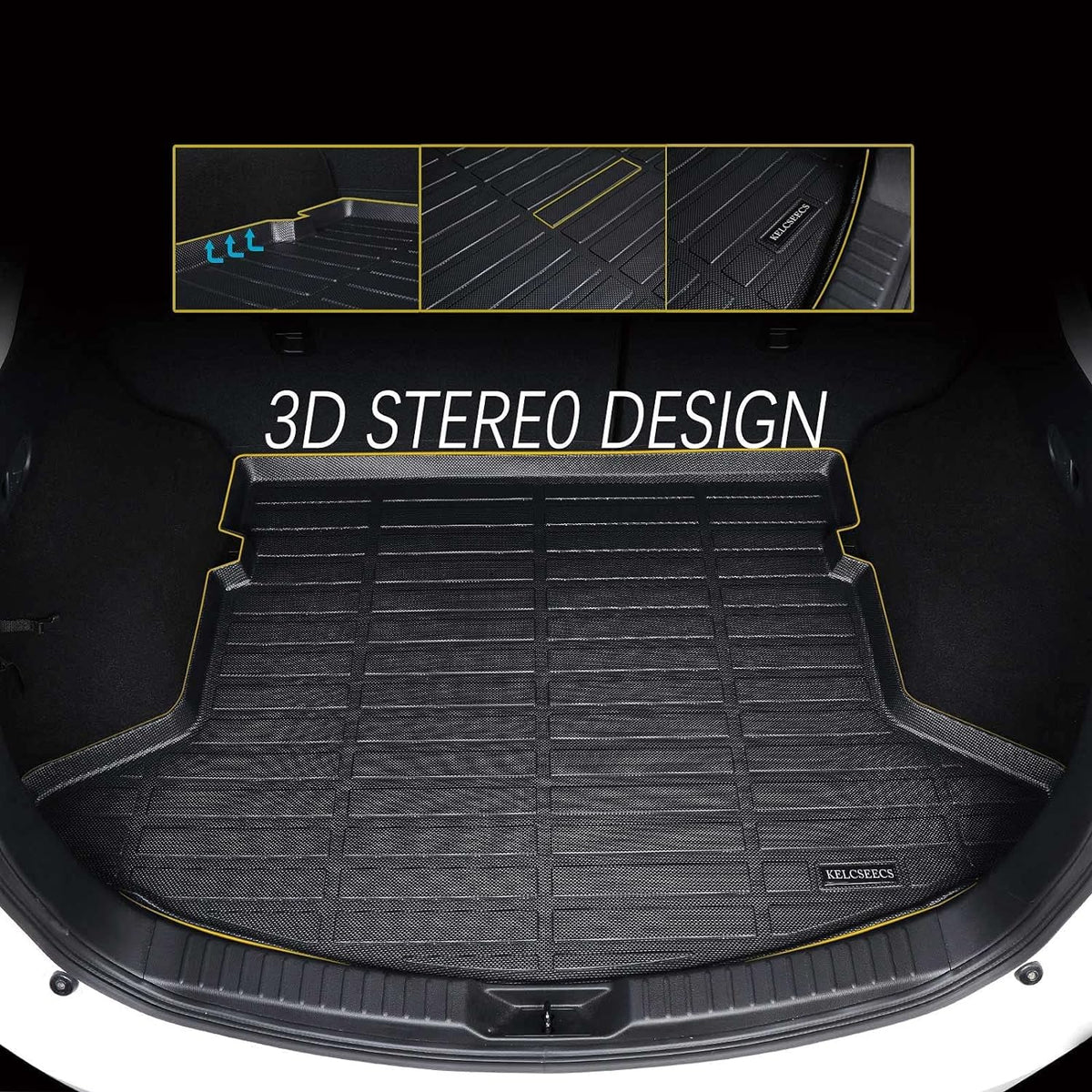 KELCSEECS Floor Mats &amp; Cargo Liner Custom for Lexus  NX 2022 - 2025 ,All Weather Protection TPE Floor Liners Front&amp; Rear Row Full Set NX Accessories Black