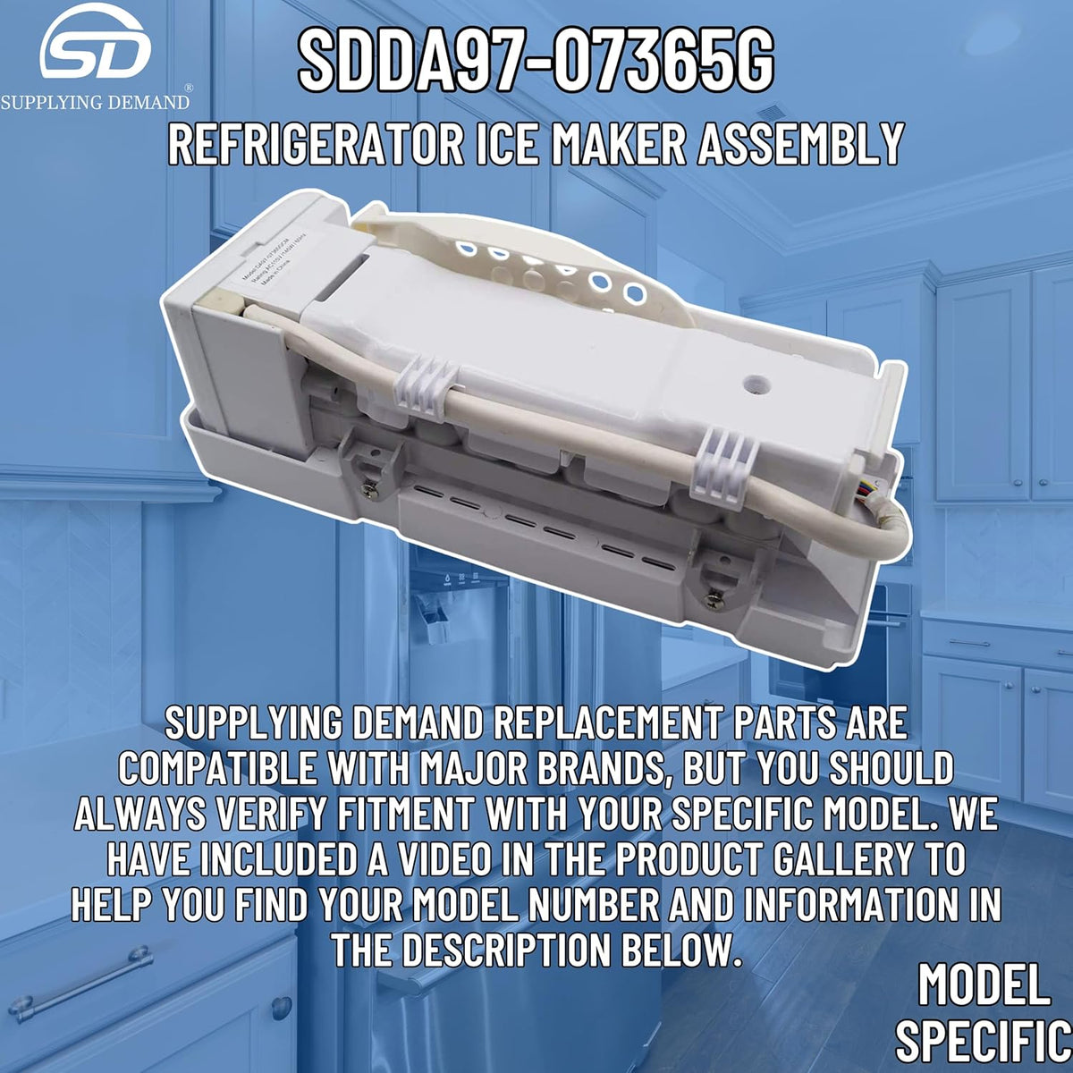 Supplying Demand DA97-07365G DA97-07365A Refrigerator Ice Maker Assembly Replacement Model Specific Not Universal