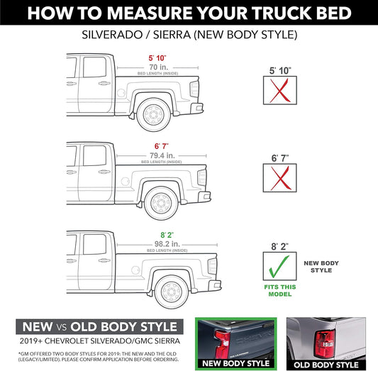 Truxedo 272801 TruXport - 2019 (New Body Style)-2024 Silverado /Sierra 1500/20-24 2500HD/3500HD 8'