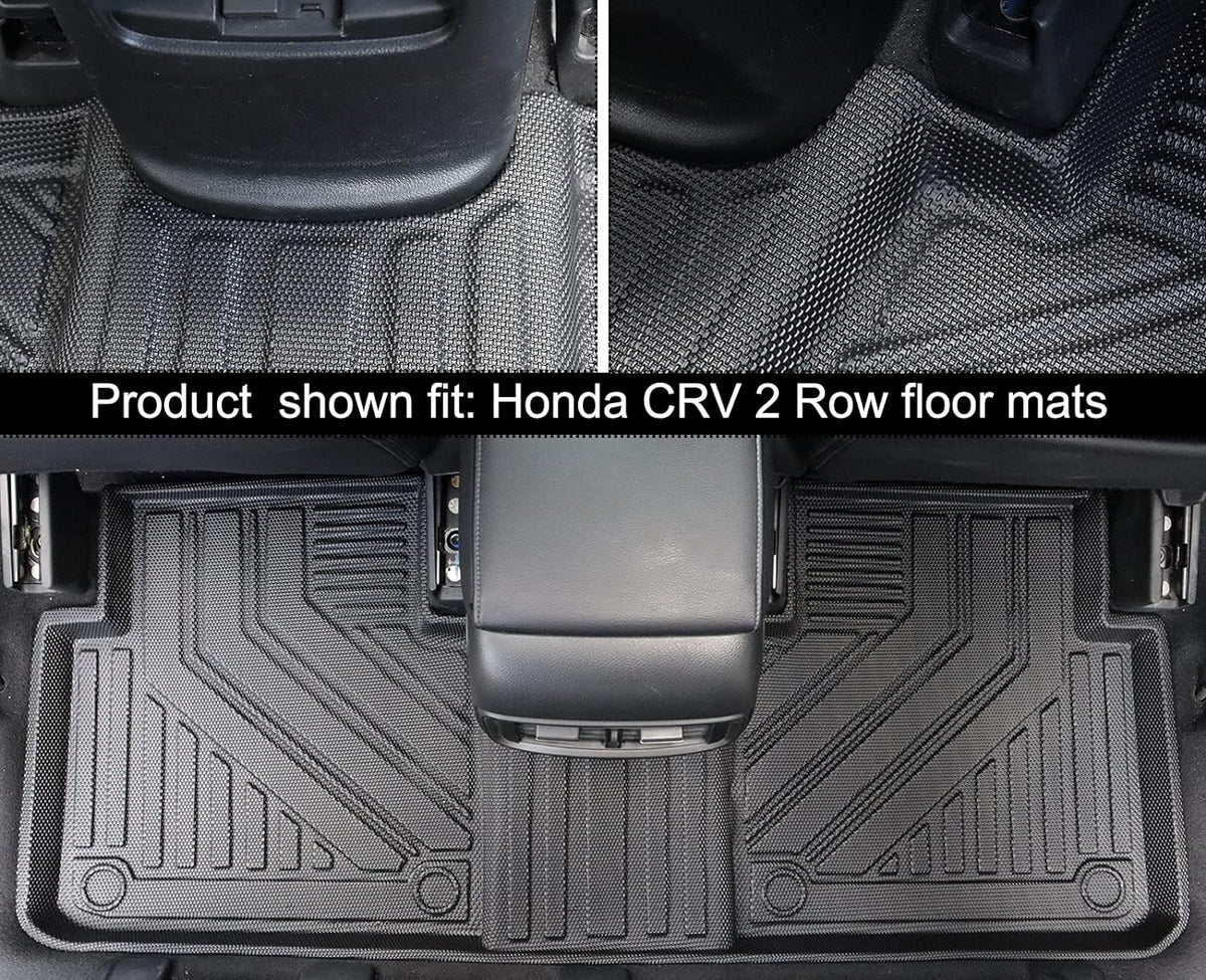 Shvgen Car Floor Mats and Cargo Trunk Liner Set Compatible for Honda CR-V 2017 2018 2019 2020 2021 2022All-Weather TPE Rubber Mats Protection Black