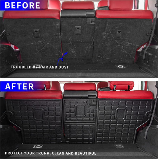 Rongtaod Back Seat Cover Protector Compatible with 2010-2024 Toyota 4Runner 5 Seats Trunk Mat Cargo Mat Cargo Liner 2023 Toyota 4 Runner Accessories (Backrest Mats,Fit without Sliding Tray)