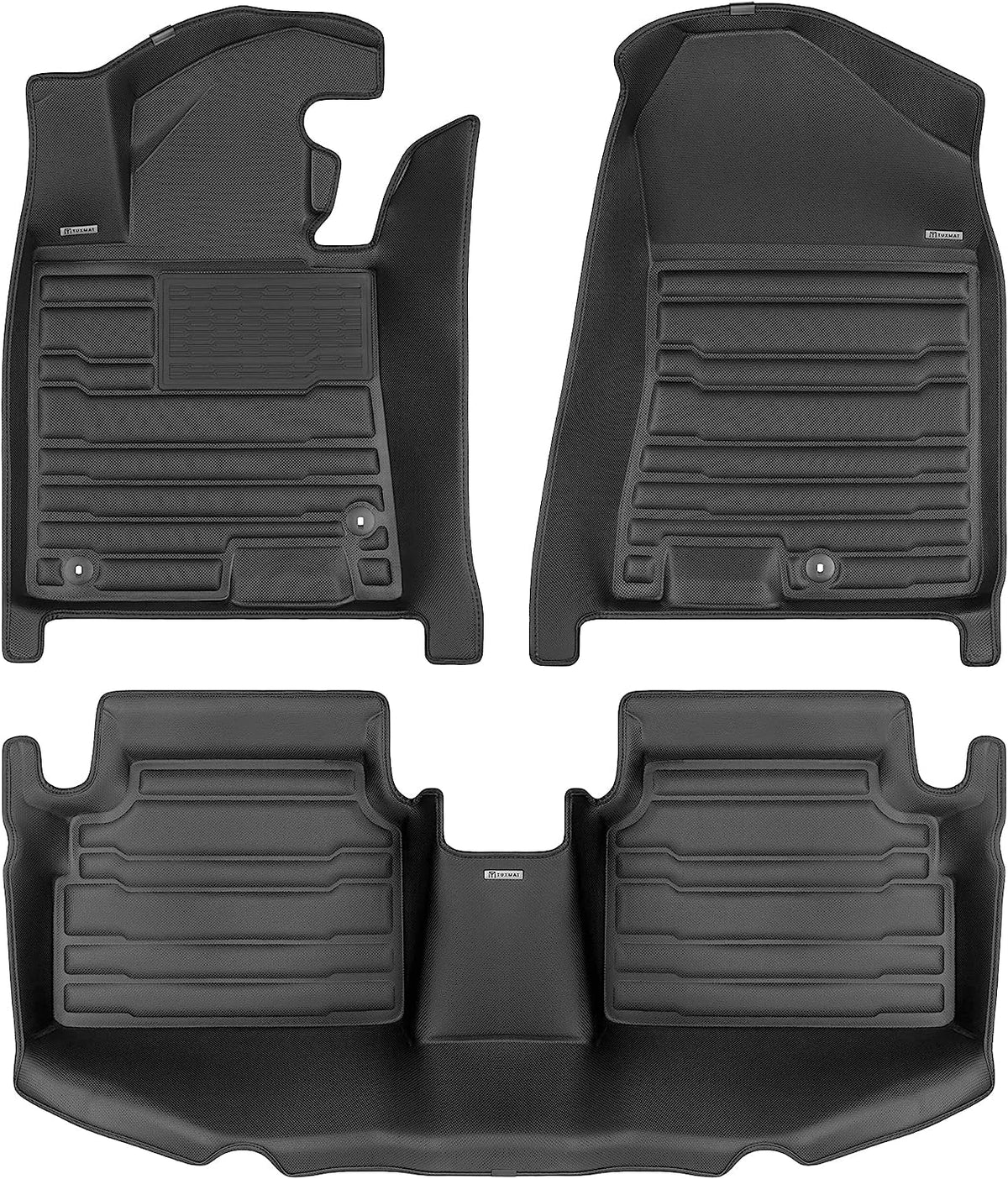 TuxMat 8525  - for Hyundai Sonata 2020-2023 Models - Custom Car Mats - Maximum Coverage, All Weather, Laser Measured - This Full Set Includes 1st and 2nd Rows