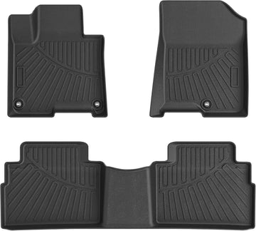 FIILINES Floor Mats for Kia Sportage Plug-in Hybrid (PHEV) 2023 2024 2025, All Weather TPE Floor Liners for Sportage Plug-in Hybrid Waterproof Durable 1st & 2nd Row Liner Set Black