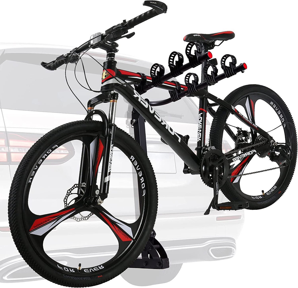 CMC Premium Bike Rack Hitch Carrier - Fits All Standard 2&quot; Trailer Hitch Cargo Carrier (4-Bike)