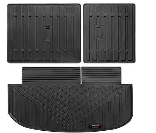 Jdeymat  Floor Mats For Hyundai Palisade 2020-2025,  3 Row & Cargo Liner  & Backrest Mat All Weather TPE Rubber Protection Mat for Palisade 7 & 8 Seats Accessories