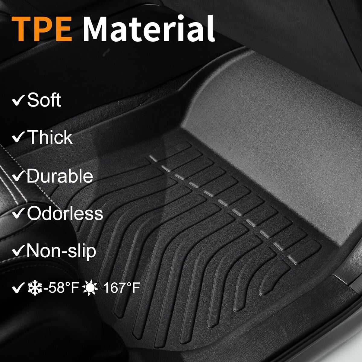 Binmotor Floor Mats for Genesis GV60 2023, All Season Car Floor Liners CAGO Mat 2023 gv60