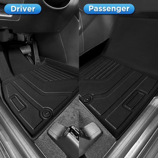 JUZISHU Floor Mats for Kia Telluride 7 Seater 2020-2025 Full Set All Weather Telluride Floor Mats for Kia Telluride Accessories 2025-2020 TPE Back Seat Cover Protector