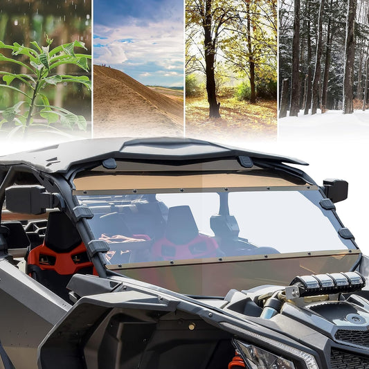 Full Windshield Scratch Resistant Compatible with Can-Am Maverick X3 & X3 Max XRS XDS Turbo RR