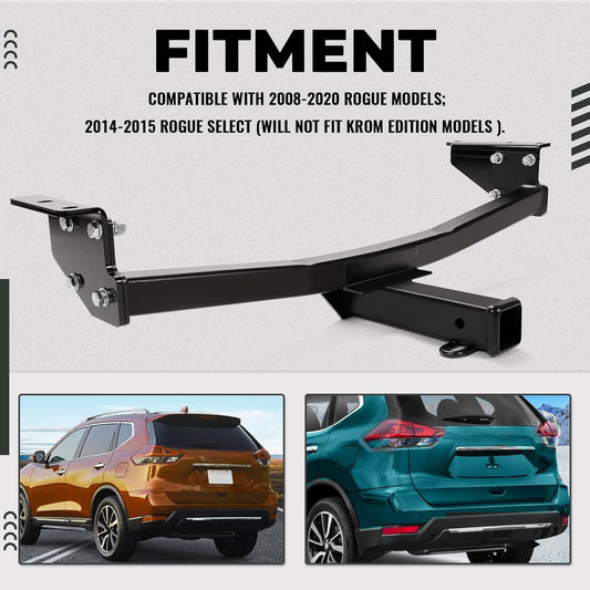 KUAFU Class 3 2 Inch Tow Trailer Hitch Receiver Compatible with 2008-2020 Nissan Rogue Models 2014-2015 Nissan Rogue Select