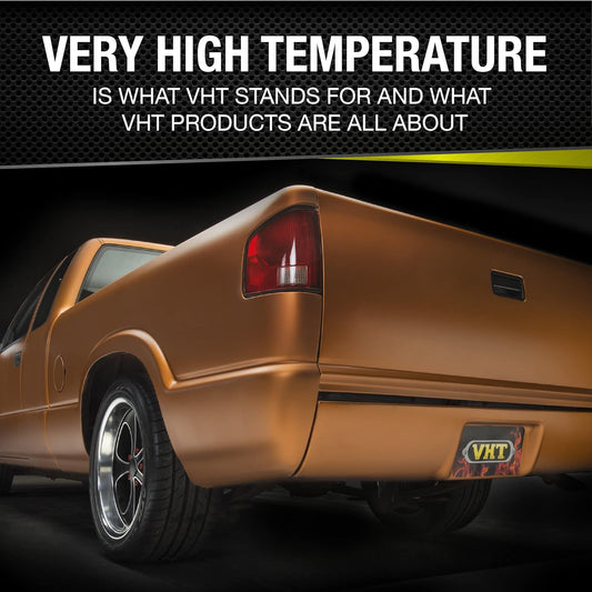 VHT SP130 Engine Enamel Flat Black Can - 11 oz., Three (3) Pack