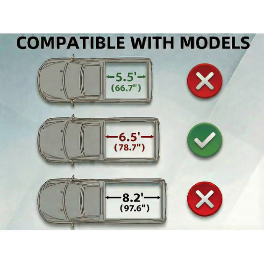 TRUXEN 4-Panel Hard Fold Tonneau Cover for Toyota Tundra 2022-2026 6.5' Bed – Aluminum & PP Honeycomb, Drainage System, One-Hand Flip, Auto Lock