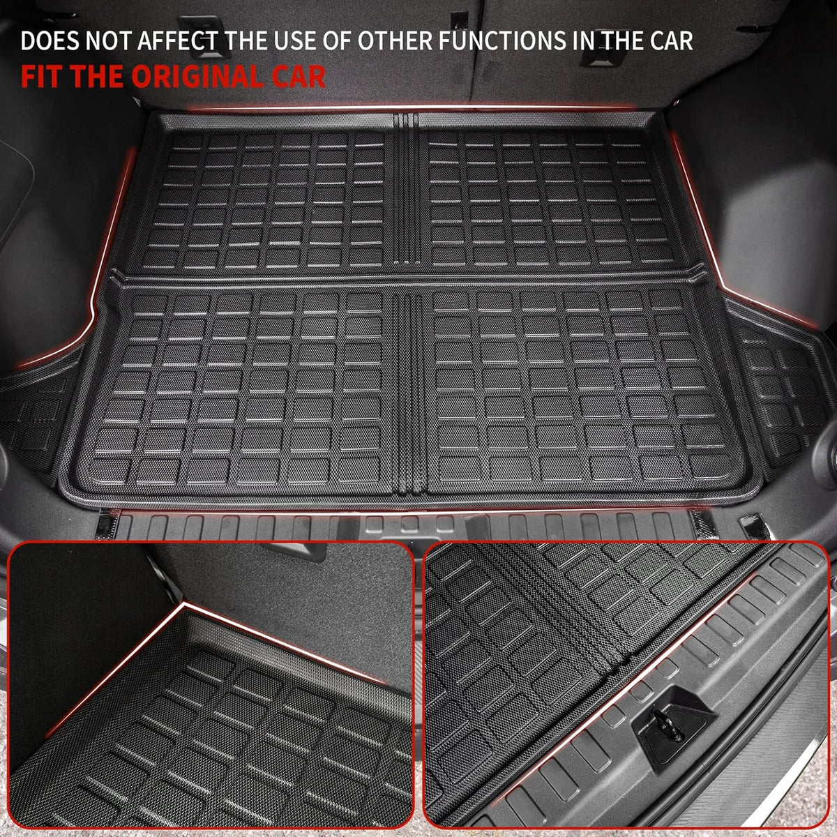 Thinzyou Floor Mats Compatible with 2018-2024 Chevrolet Equinox / GMC Terrain TPE All Weather Floor Mats &amp; Cargo Liner