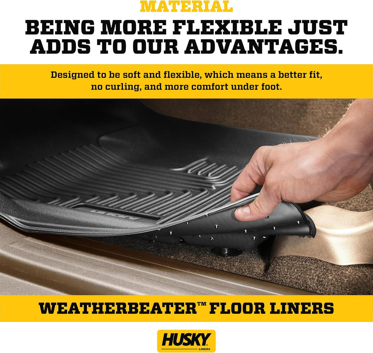 Husky Liners Weatherbeater Floor Mats | Fits 2016-2020 Chevrolet Cruze | Front &amp; 2nd Row, 3-pc Black - 99161