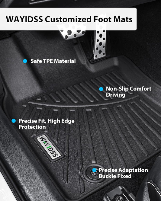 Floor Liners & Cargo Liners & Backrest Mat for 2024 2025 Honda Prologue Chevy Blazer EV,TPE All Weather Protection Car Floor Mats with Trunk Mat Covering The Backrest