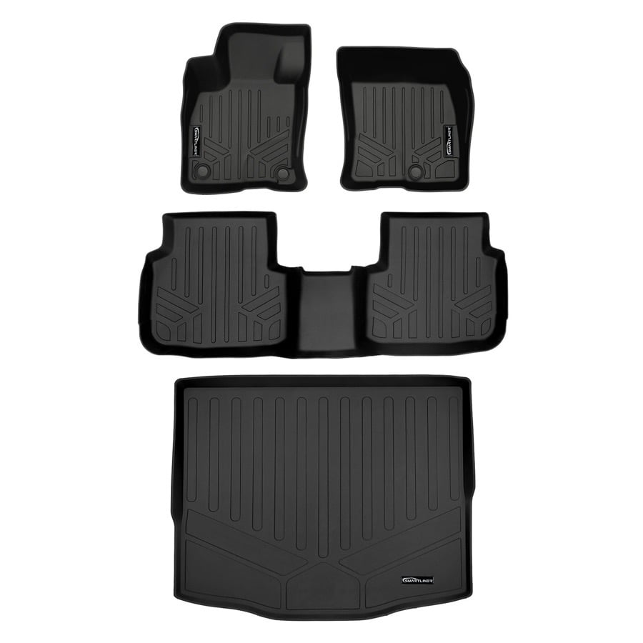 Smartliner All Weather Custom Fit Floor Mats 3 Row Liner Set Black Compatible with 2020-2024 Compatible with Ford Escape