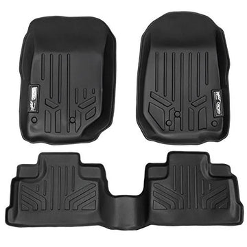 MAXLINER A0139/B0073 Floor Mats for Jeep Wrangler Unlimited, 2007-2013 Complete Set, Black