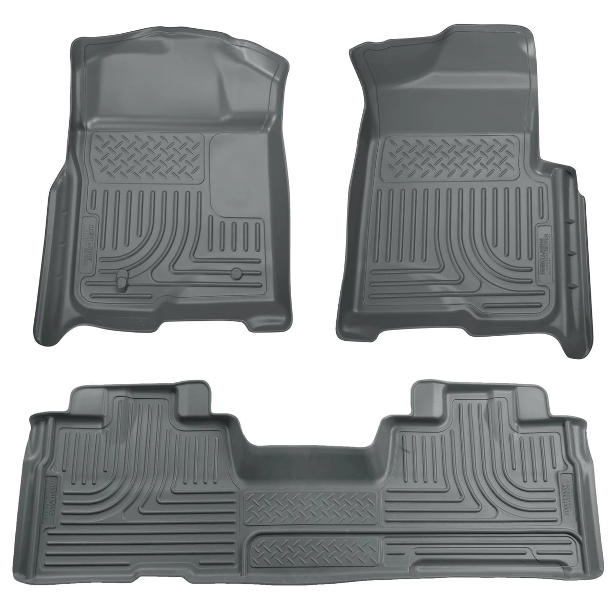 Husky Liners 98342 - Gray WeatherBeater Front And Rear Floor Liner For Ford F150 Extended Cab 2009 -2014