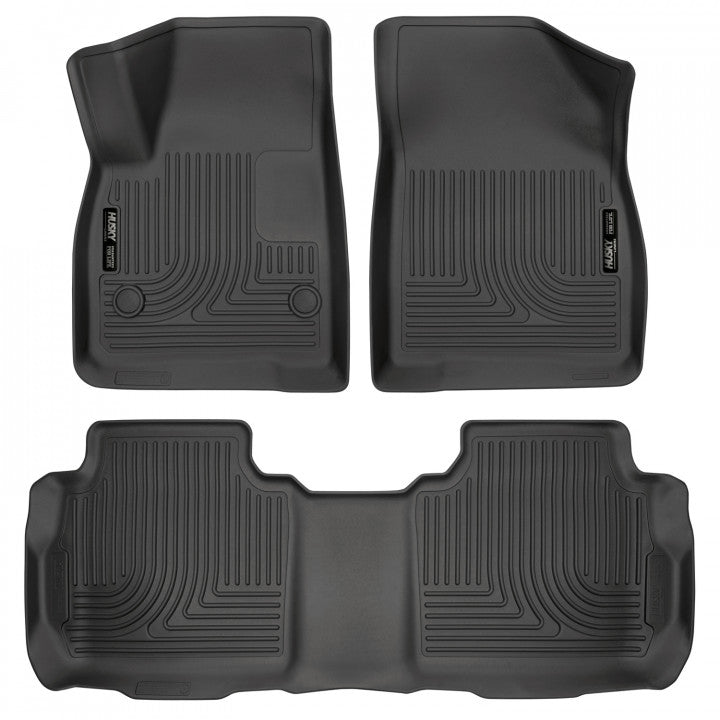 Husky Liners 99141  For Cadillac XT5, Chevy Blazer, GMC Acadia- Black WeatherBeater Front And Rear Floor Liner