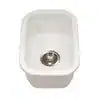 Houzer Platus 13 in. White Fireclay Undermount Rectangle Single Bowl Bar Sink - PTB-1318 WH