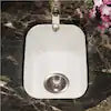 Houzer Platus 13 in. White Fireclay Undermount Rectangle Single Bowl Bar Sink - PTB-1318 WH