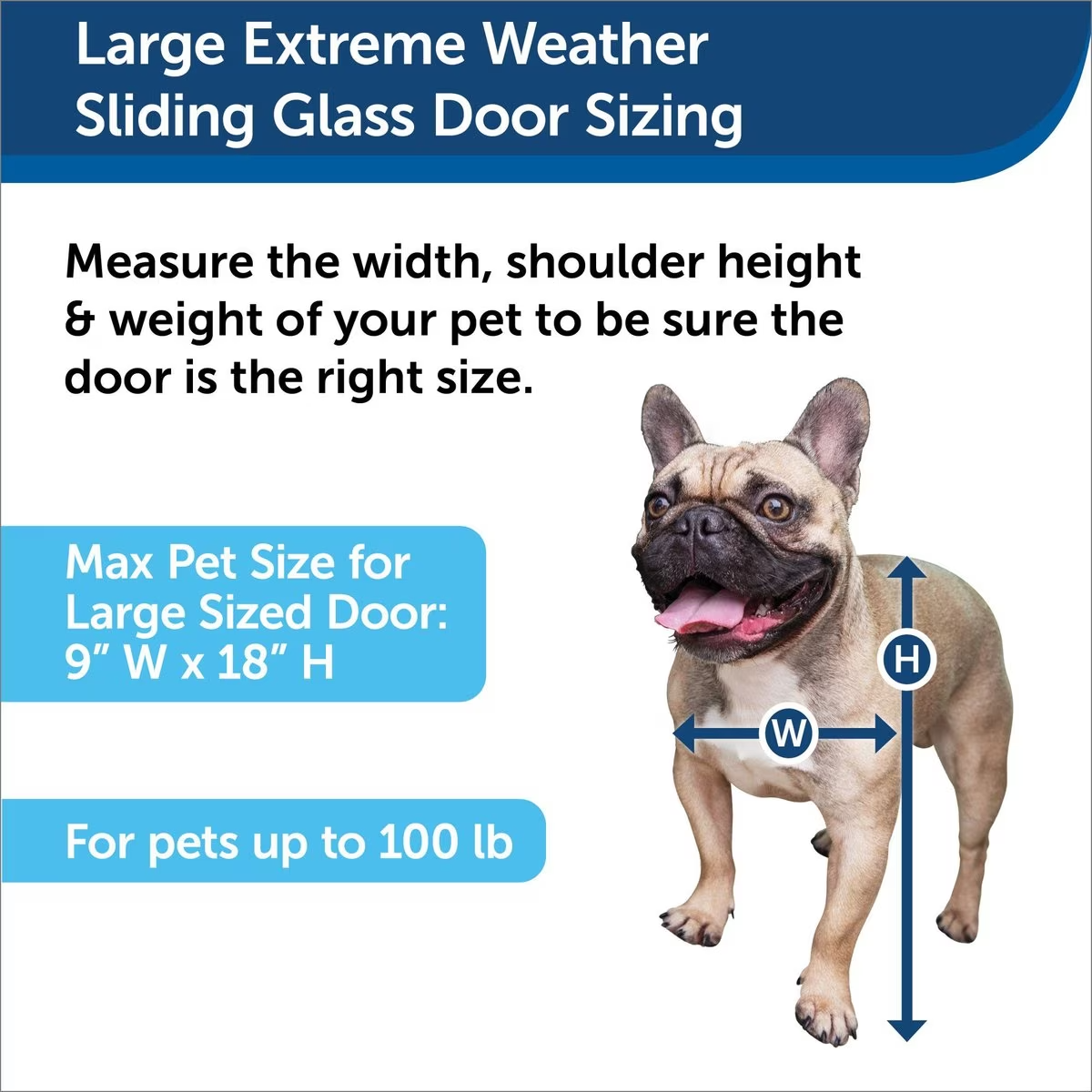 PetSafe Extreme Weather Two Piece Modular Cat &amp; Dog Patio Door Insert, Large