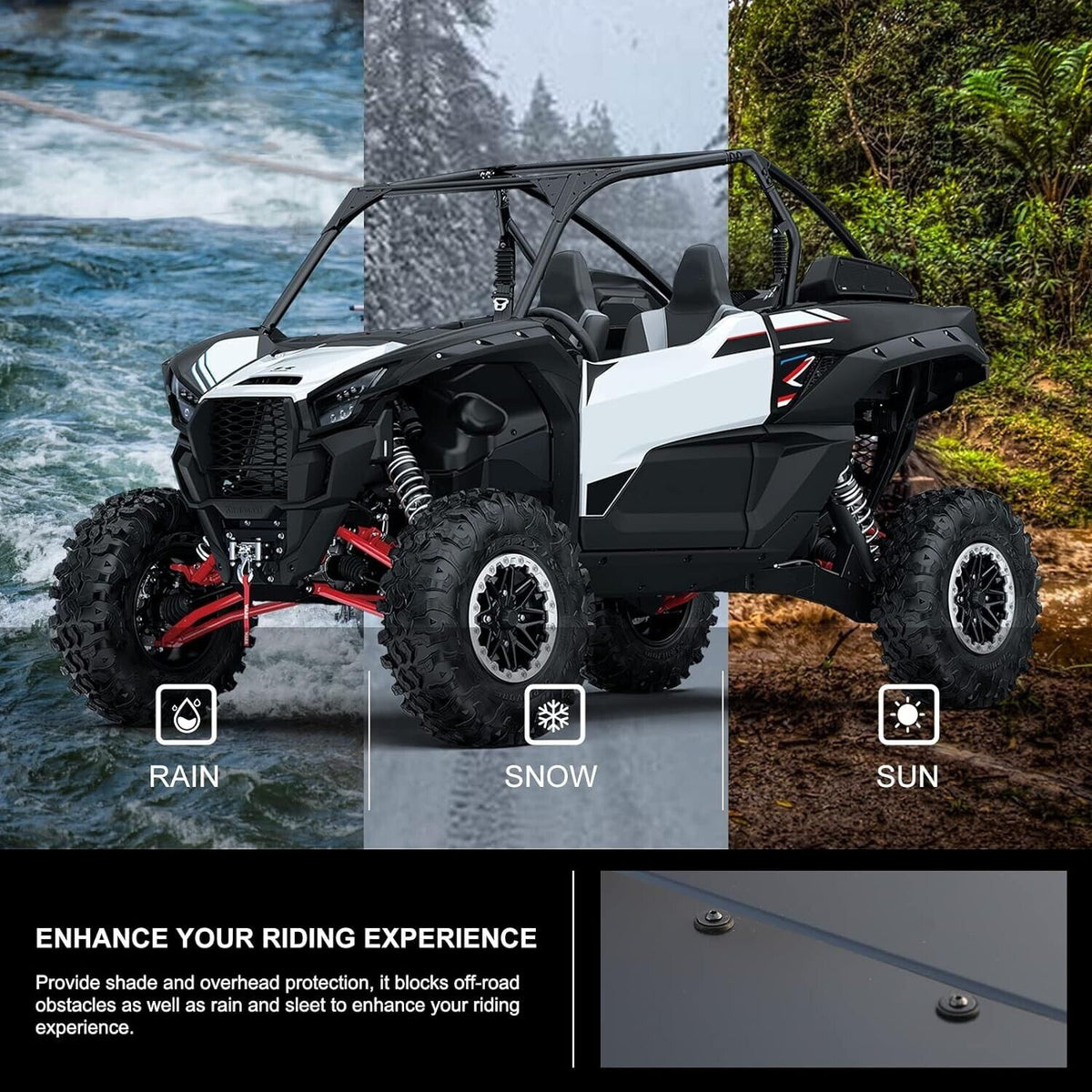 KIWI MASTER Aluminum Roof Compatible with 2020-2024 Kawasaki Teryx KRX 1000