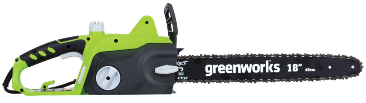 Greenworks 14.5 Amp Electric Corded Chainsaw, 18-in