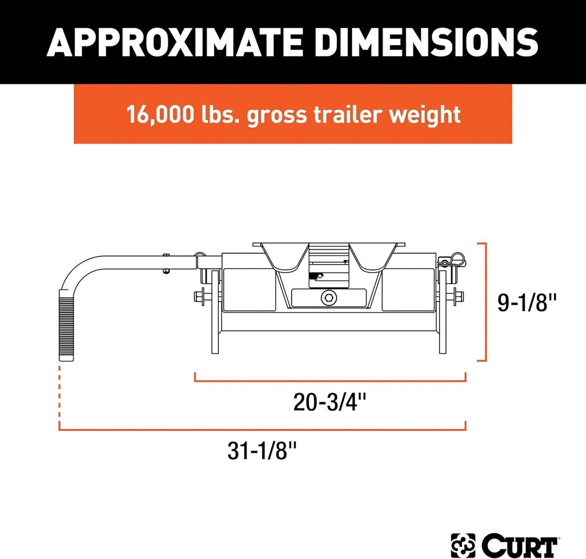 CURT 16515 E5 Fifth Wheel Head Unit