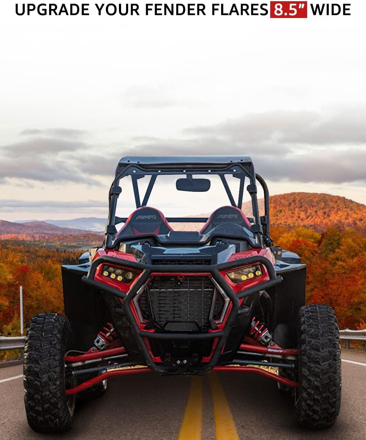 Wider Front Fender Flares Extender, A &amp; UTV PRO XXL Full Mud Guard for 2014-2022 Polaris RZR XP 1000 / Turbo/S 1000/900 / 900 S 2 or 4 Seater Fender Flare Extensions,Replace # 2881985