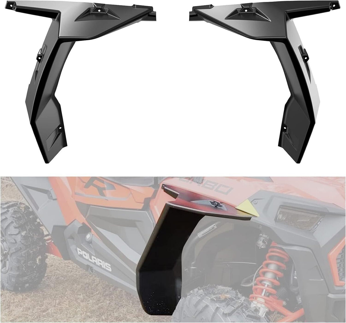 Wider Front Fender Flares Extender, A &amp; UTV PRO XXL Full Mud Guard for 2014-2022 Polaris RZR XP 1000 / Turbo/S 1000/900 / 900 S 2 or 4 Seater Fender Flare Extensions,Replace # 2881985