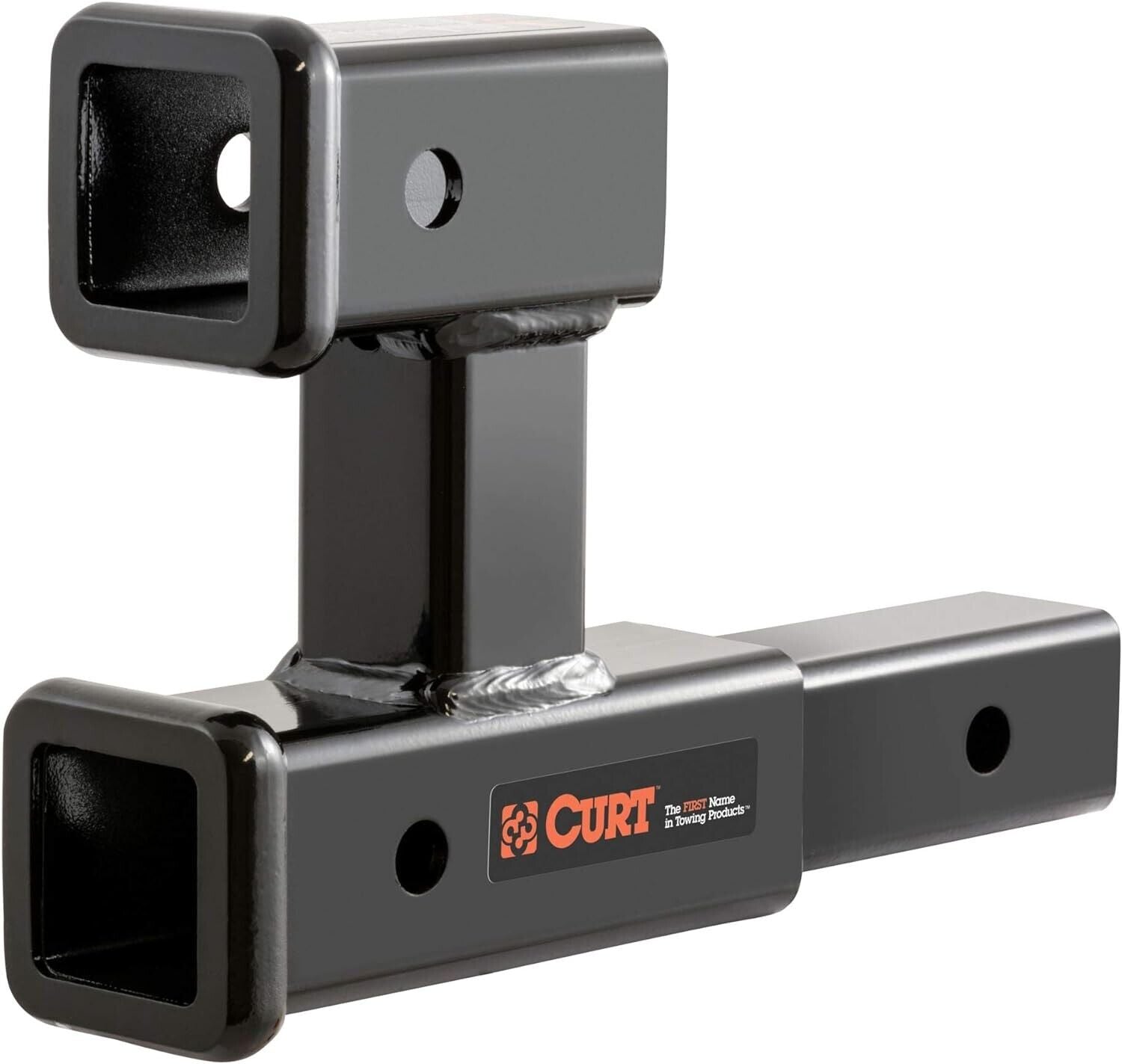 CURT 45792 2" Dual Receiver Extender / Adapter 8" Length, 5-3/4" Rise, 3500 Lbs