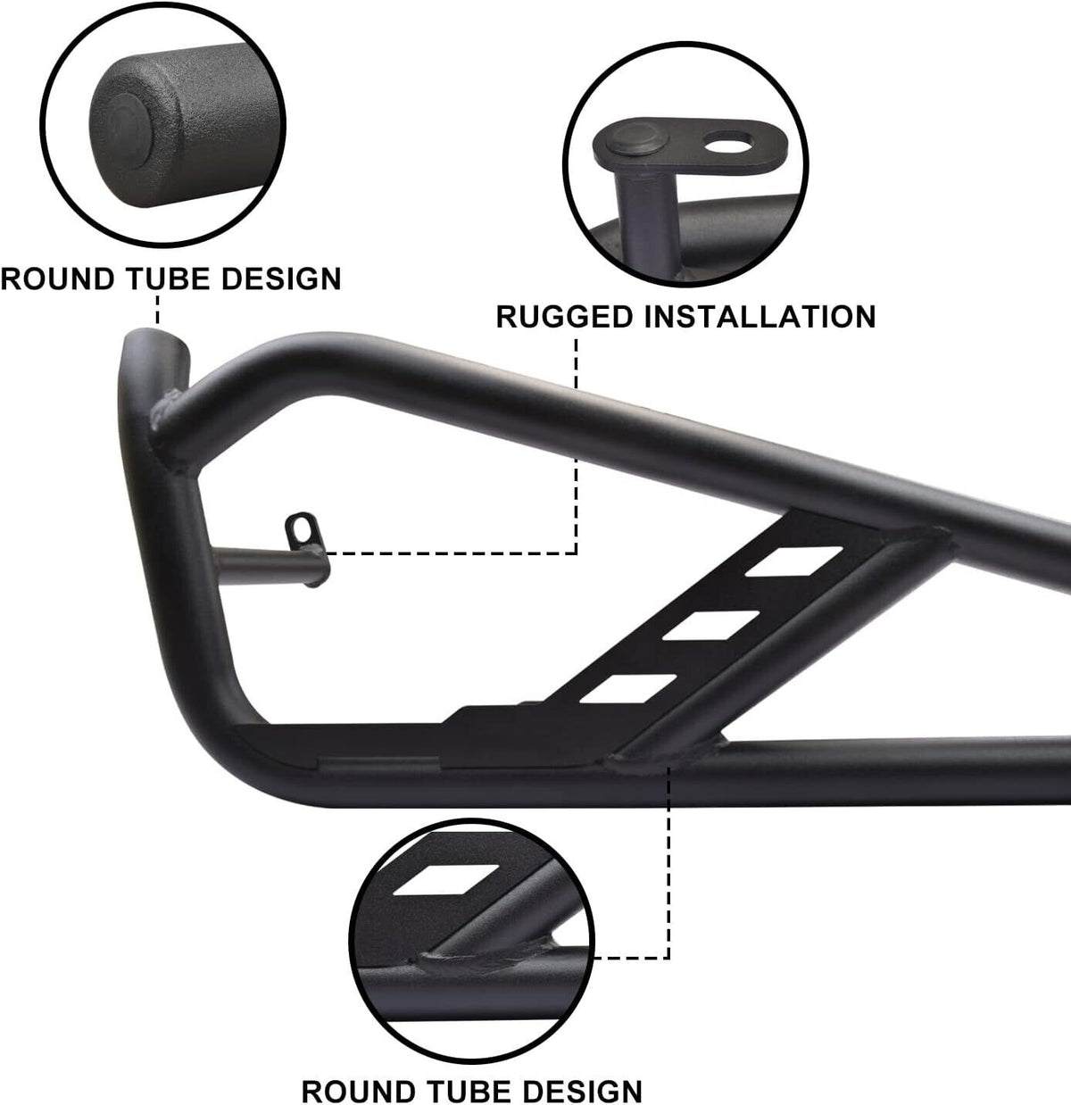 NAVIFREE Rock Sliders | Tree Kickers fit for Polaris RZR (See Fitment)