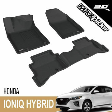 Hyundai Ioniq Hybrid 2017 - 2019 3D MAXpider Complete Set Custom Fit Floor Mats