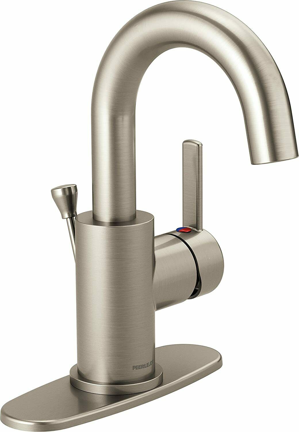 Delta Faucet Peerless Apex Single Handle Center Set Lavatory, Brushed Nickel