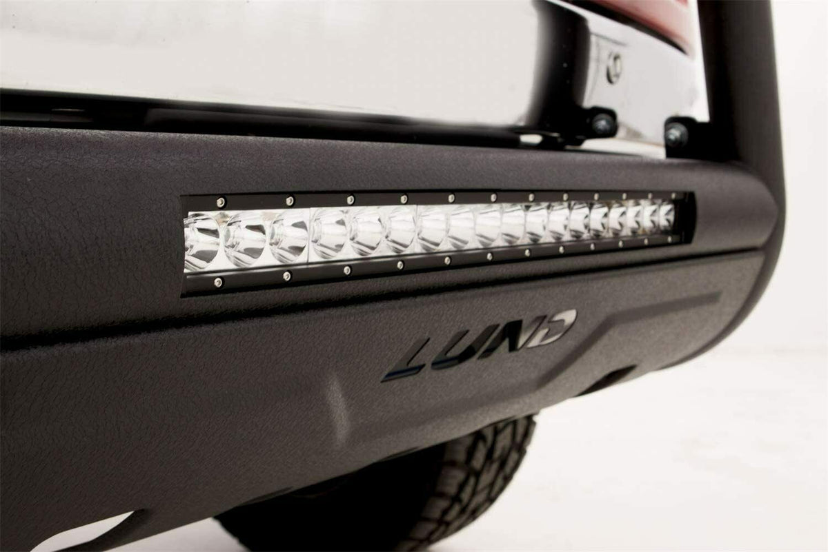 Lund 47121208 Bull Bar w/ Integrated LED Light Bar, Black Steel for 2019- 2023  Ram 1500