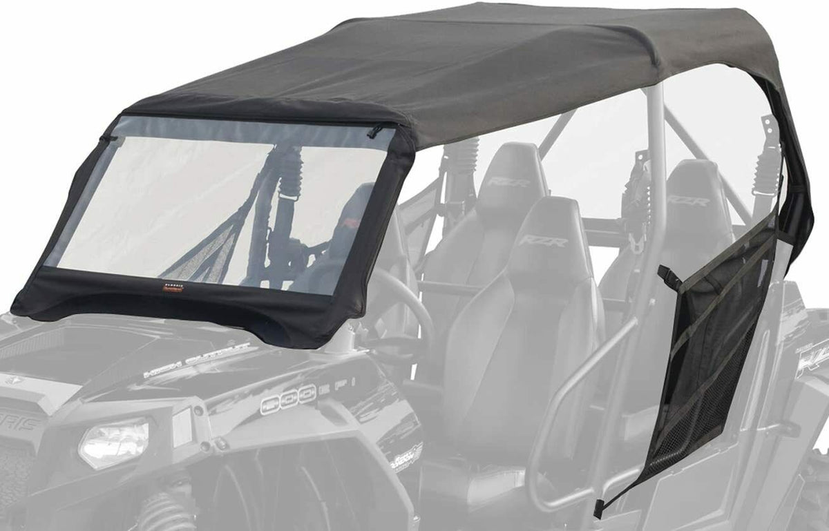 QuadGear UTV Roll Cage Top with Windshield and Rear Window for Polaris RZR-4