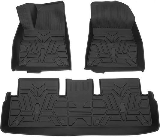 Bomely Fit 2017-2023 Tesla Model 3 Floor Mats TPE Car Floor Liners All Weather Protection Tesla Model 3 Accessories (Floor Mats)